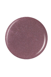 Glittery pink-brown chrome  badge  nail polish sample color swatch in white background